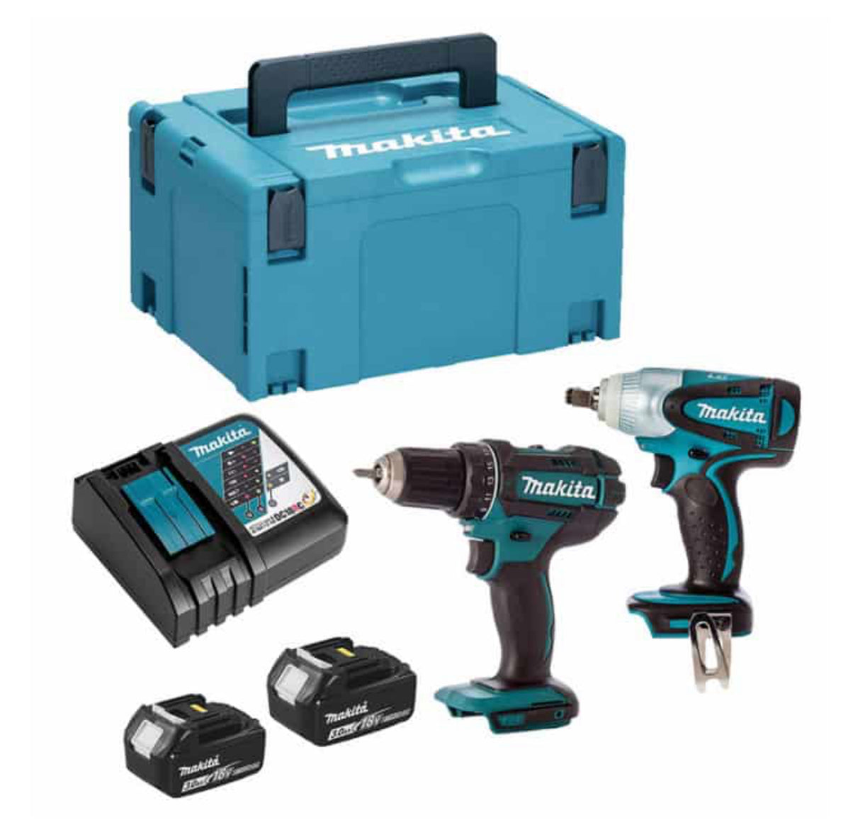 Kit 2 in 1 18V (DHP482 + DTW251) (2x3.0 Ah) in MAKPAC - MAKITA DLX2133J