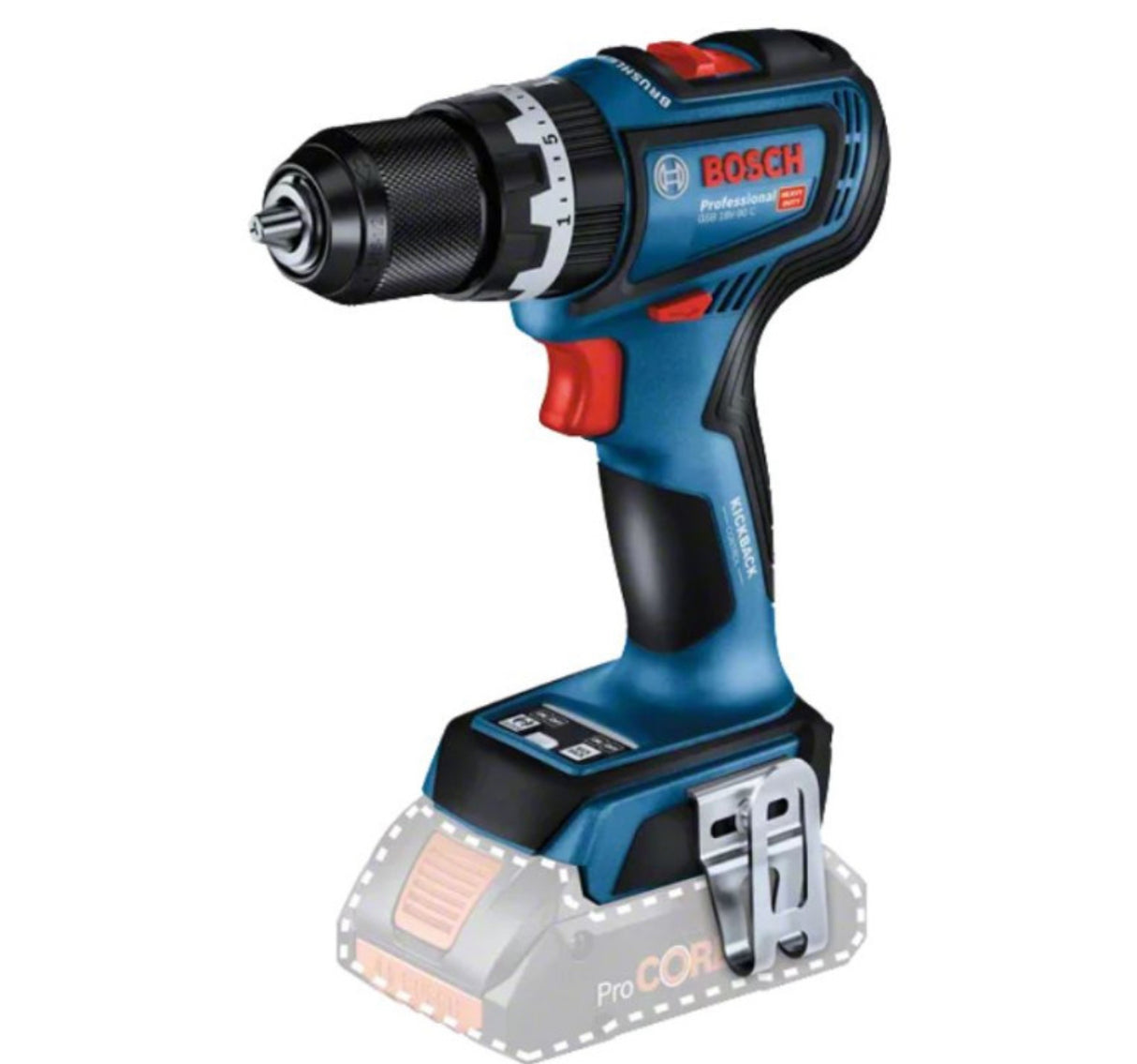 Trapano a percussione 18V GSB 18V-90 C (Solo) - BOSCH 06019K6100