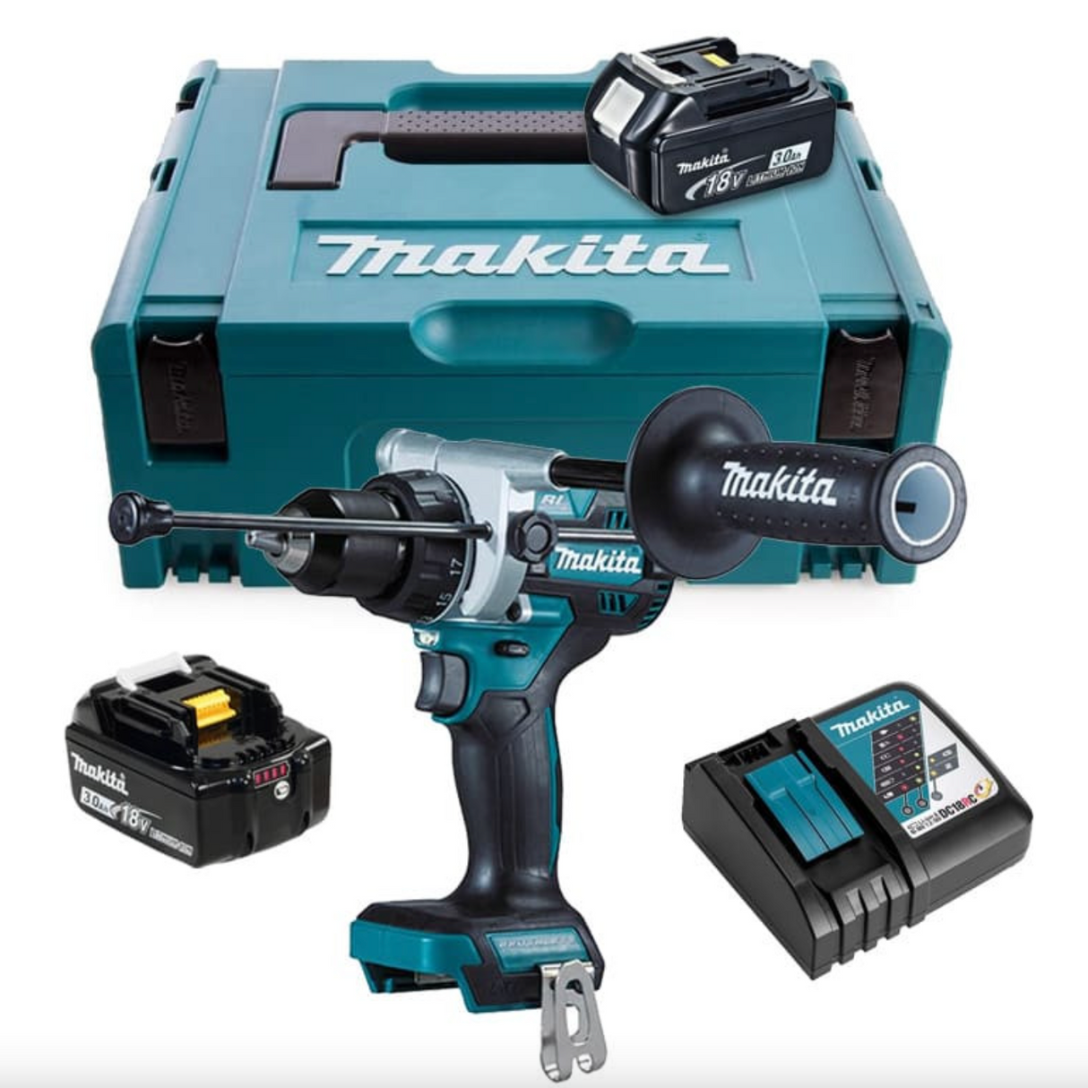 Trapano a percussione 18V LXT (2x3,0 Ah) in MAKPAC - MAKITA DHP486RFJ