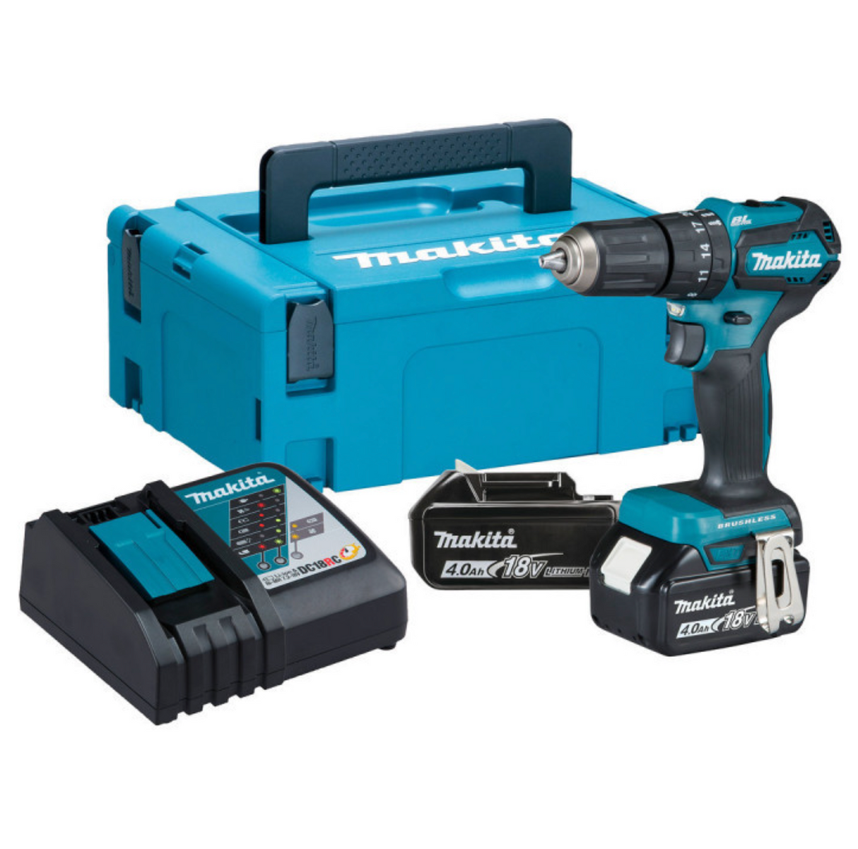 Trapano a percussione 18V LXT (2x4,0 Ah) in MAKPAC - MAKITA DHP483RMJ