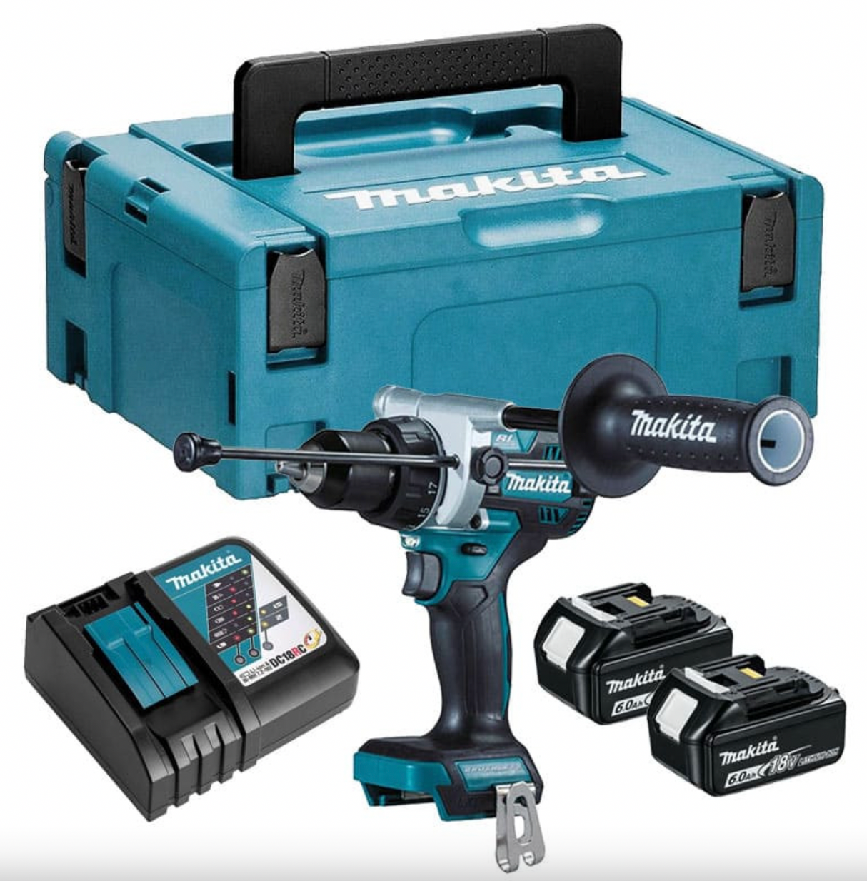 Trapano a percussione 18V LXT (2x6,0 Ah) in MAKPAC - MAKITA DHP486RGJ