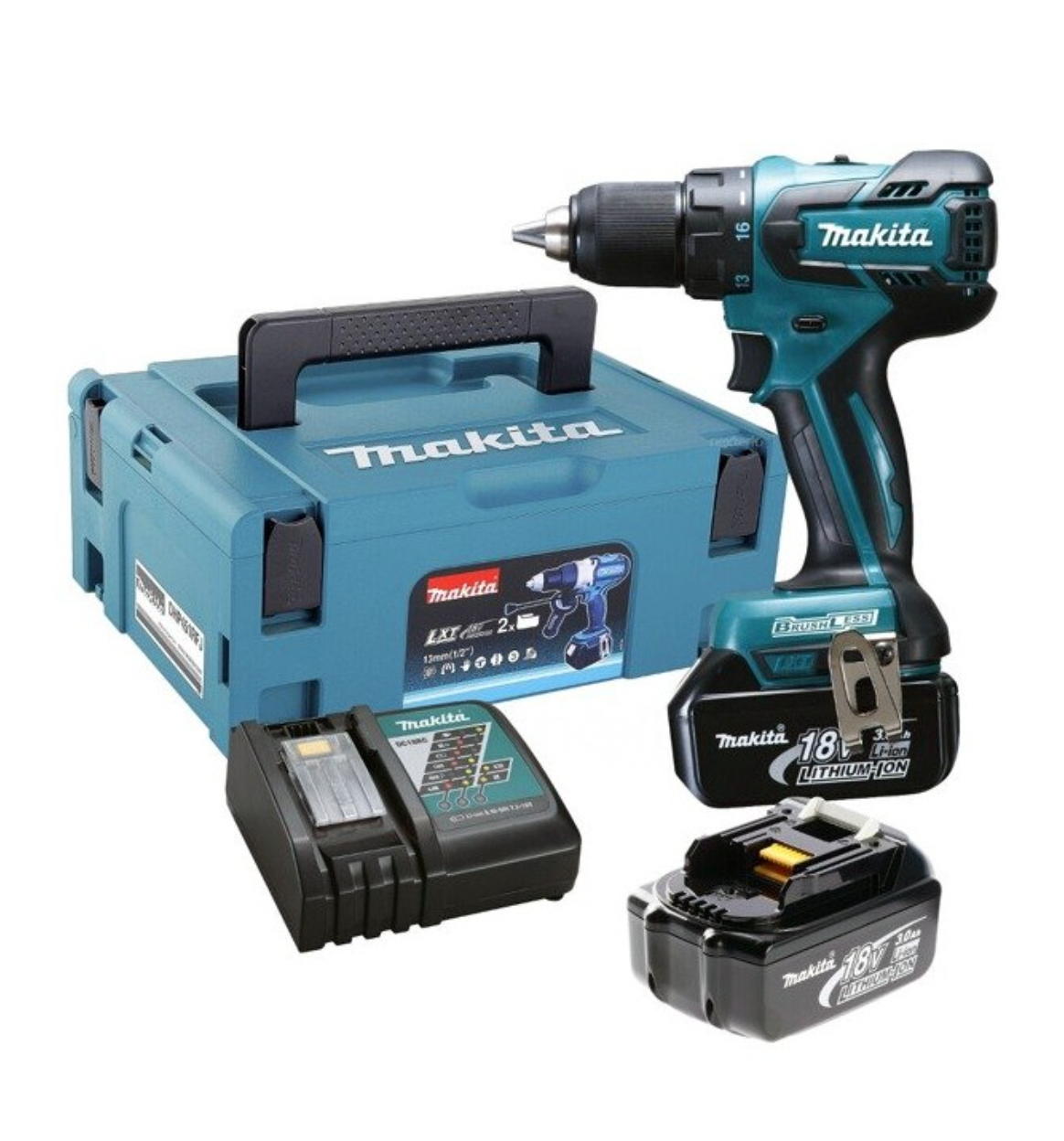 Avvitatore 18V LXT (2x3,0 Ah) in MAKPAC - MAKITA DDF459RFJ