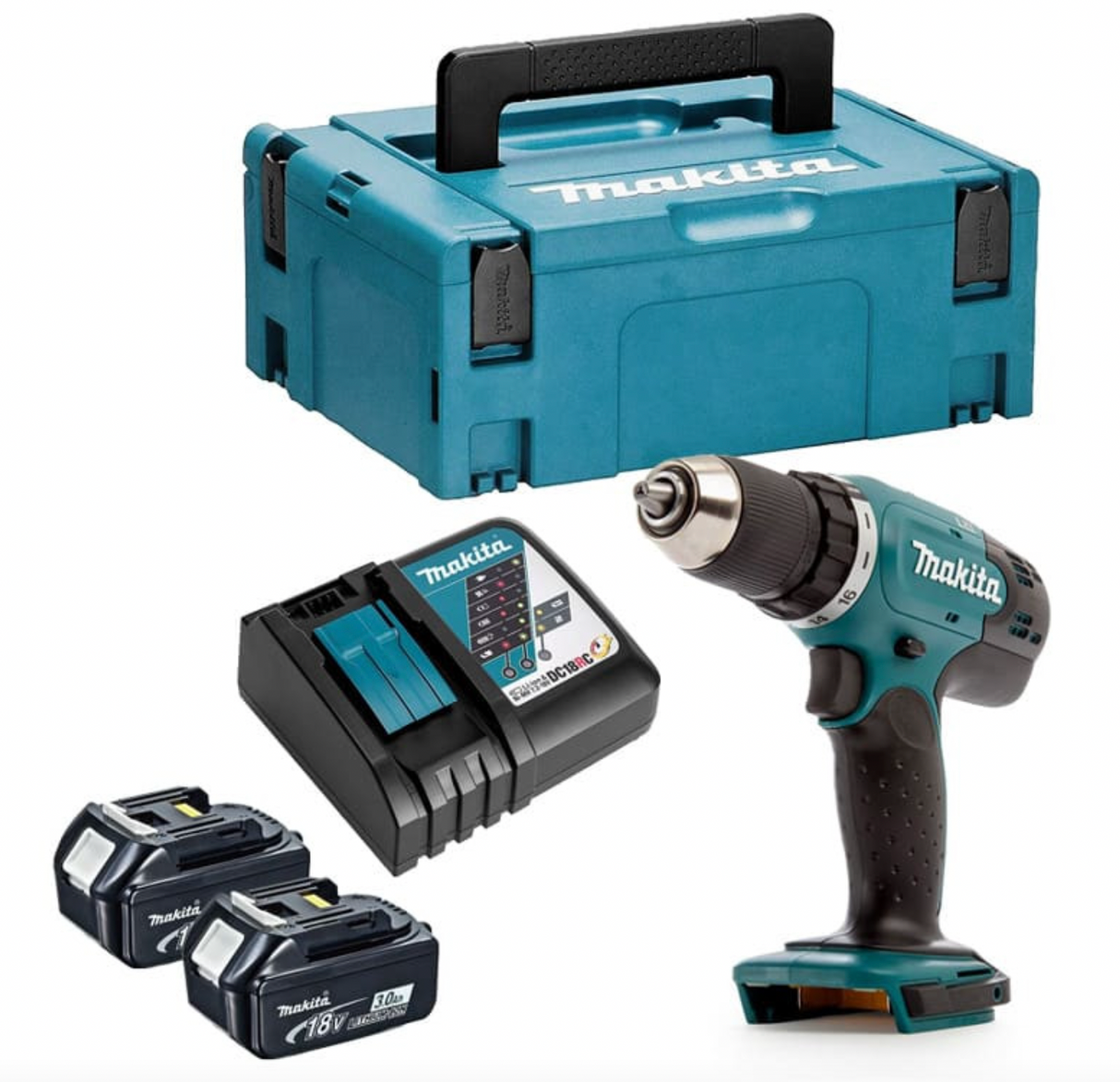 Trapano avvitatore 18V LXT (2x3,0 Ah) in MAKPAC - Makita DDF453RFJ