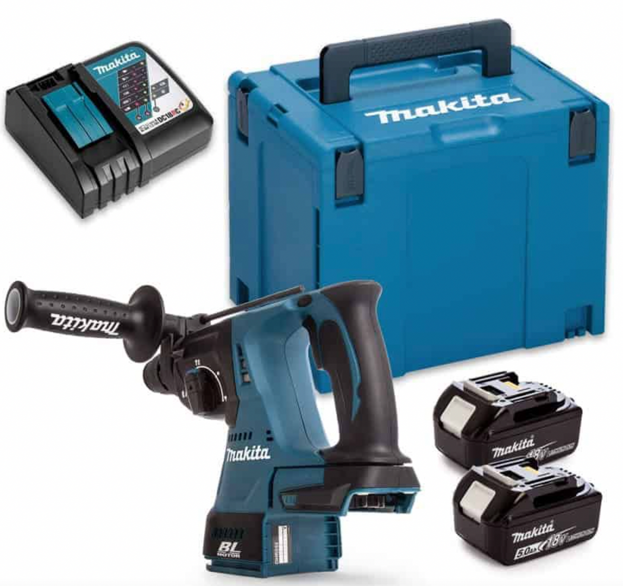 Trapano scalpellatore SDS-Plus 18V LXT (2x5,0 Ah) in MAKPAC - MAKITA DHR242RTJ