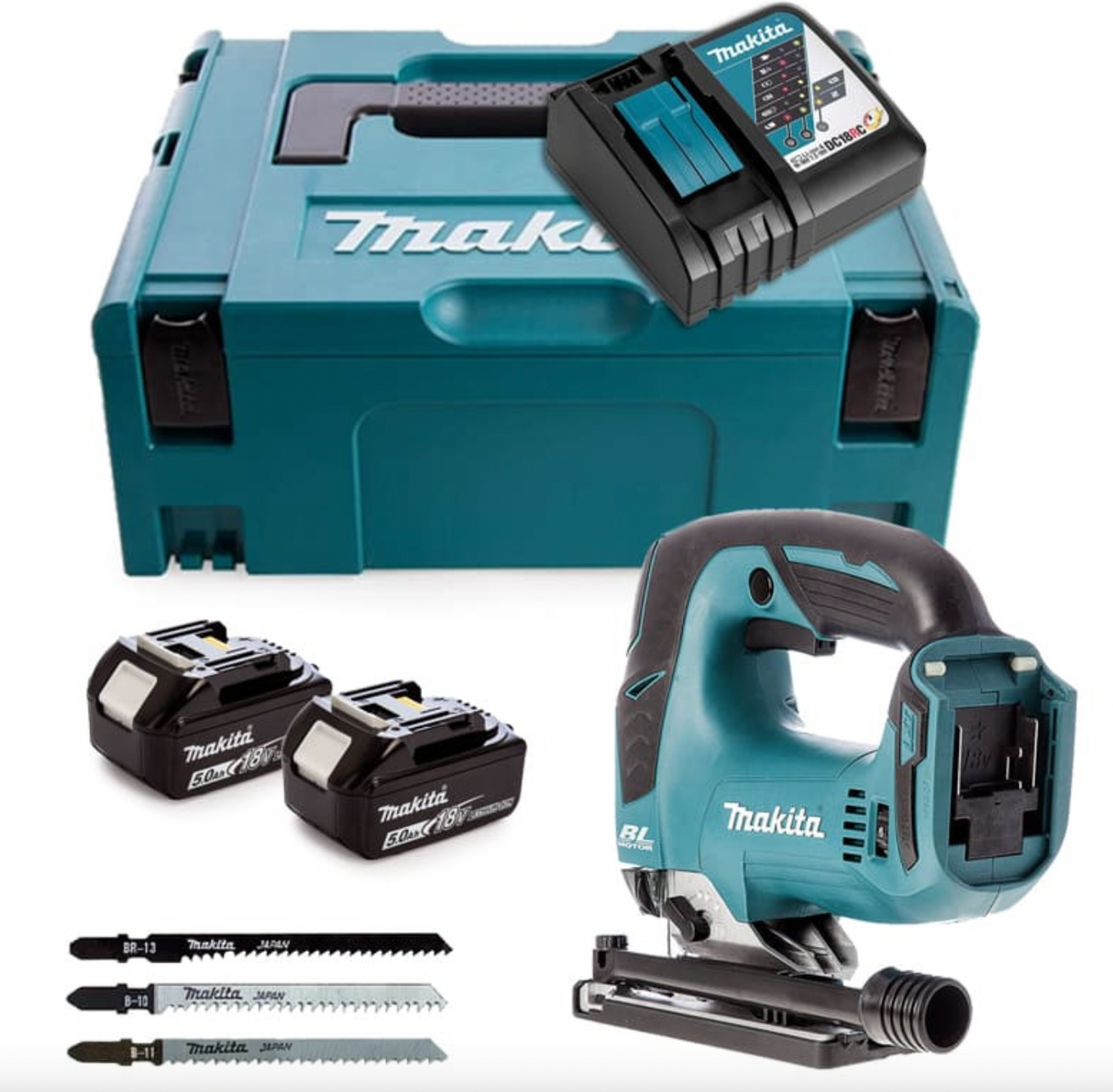 Seghetto alternativo 18V LXT (2x5,0 Ah) in MAKPAC - MAKITA DJV182RTJ