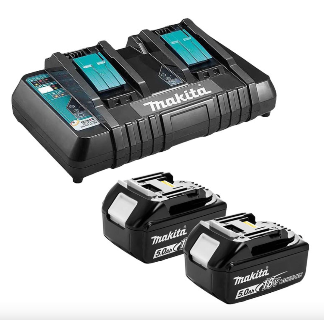 Alimentatore 18V Li-Ion LXT (2x5,0 Ah) + doppio caricatore rapido - MAKITA 199482-2