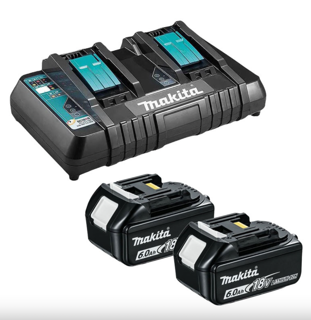 Alimentatore 18V Li-Ion LXT (2x6,0 Ah) + doppio caricatore rapido - MAKITA 199484-8