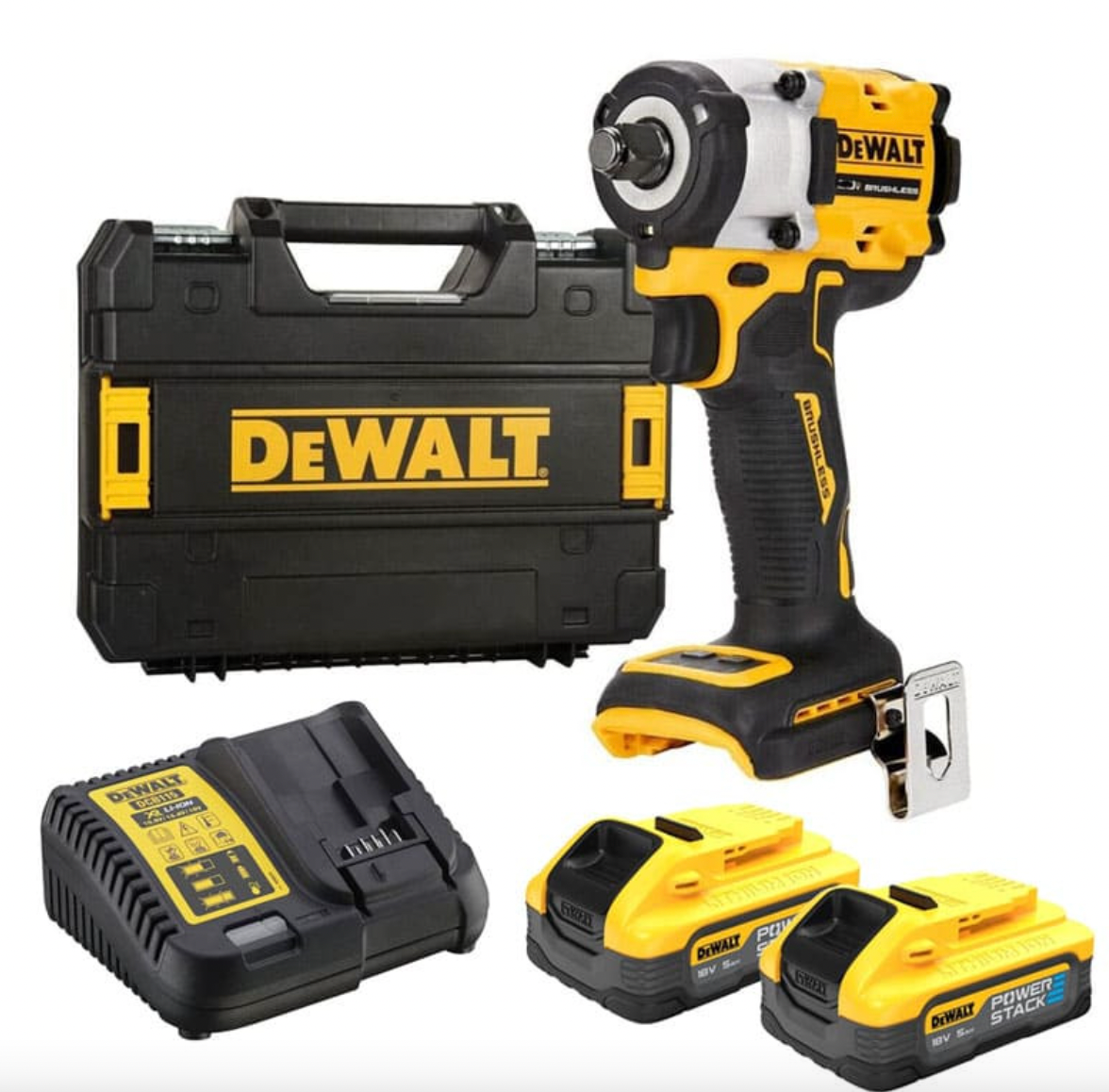 Avvitatore ad impulsi 18V XR 1/2" 406 Nm (2x5.0 Ah Powerstack) in TSTAK - DEWALT DCF921H2T-XJ