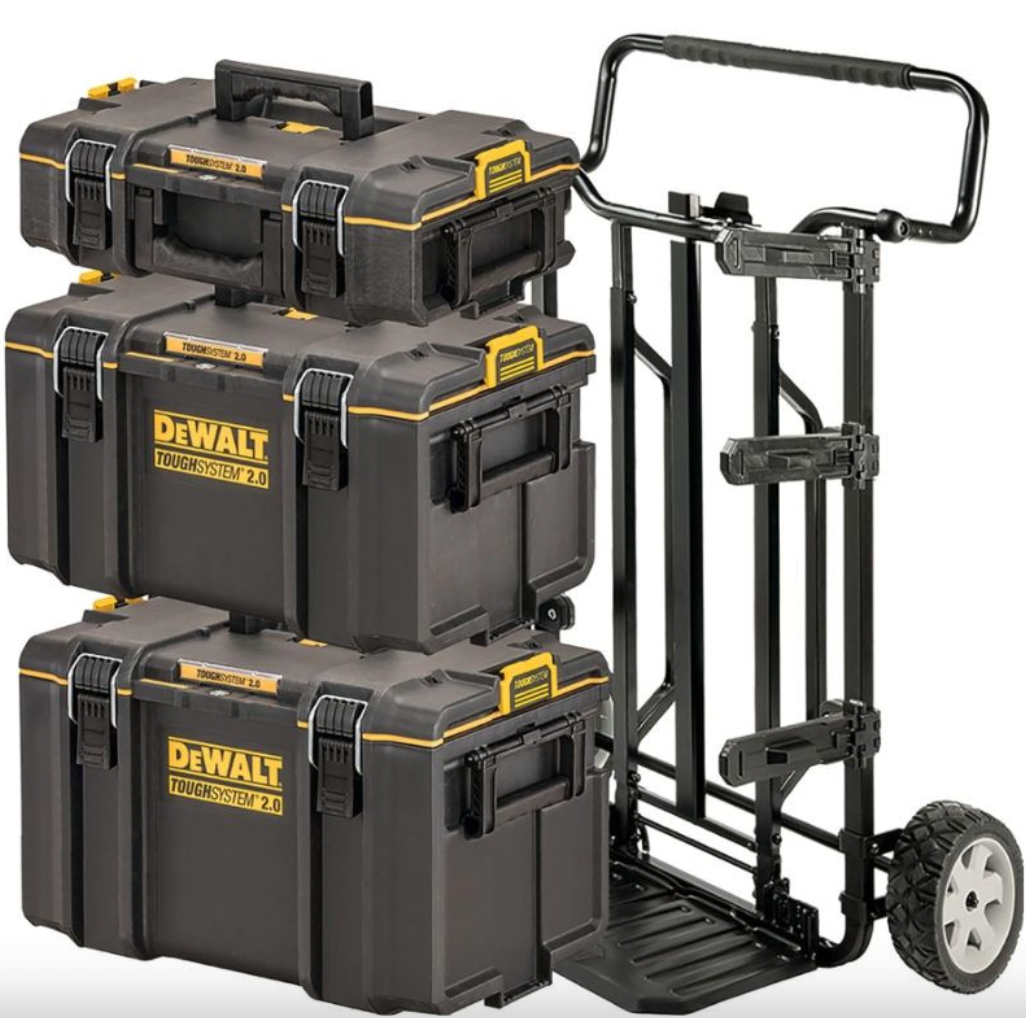 3 box di piccola, media e grande capacità con carrello - DEWALT