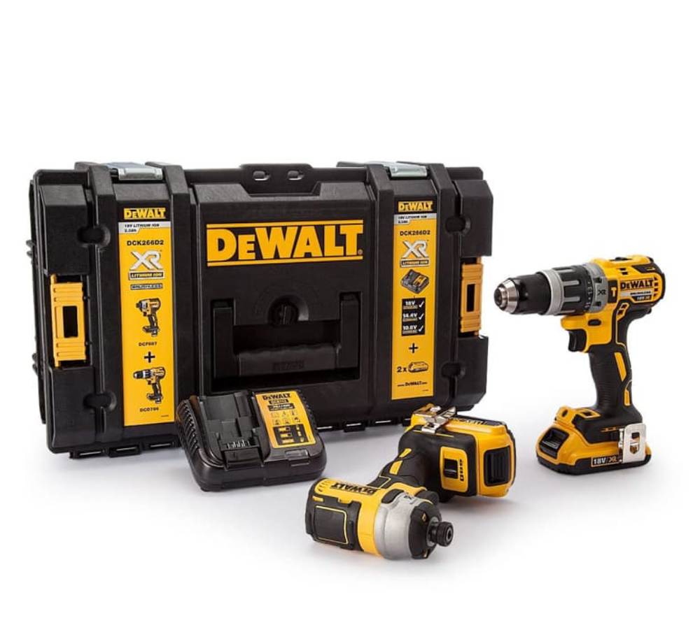 Pack trapano a percussione DCD796 e avvitatore a percussione DCF887 18V (2x2,0 Ah) - DEWALT DCK266D2