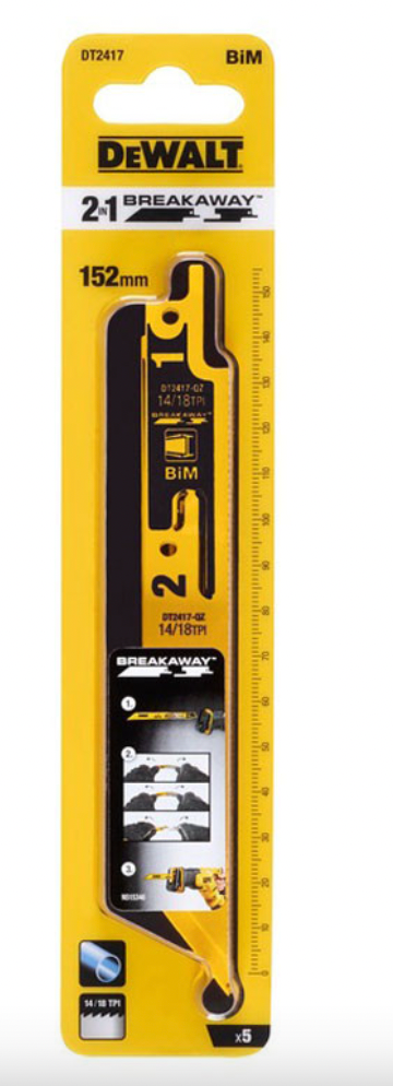 Lame per seghe universali BIM per metallo 152 mm (5 pz) - DEWALT DT2417-QZ