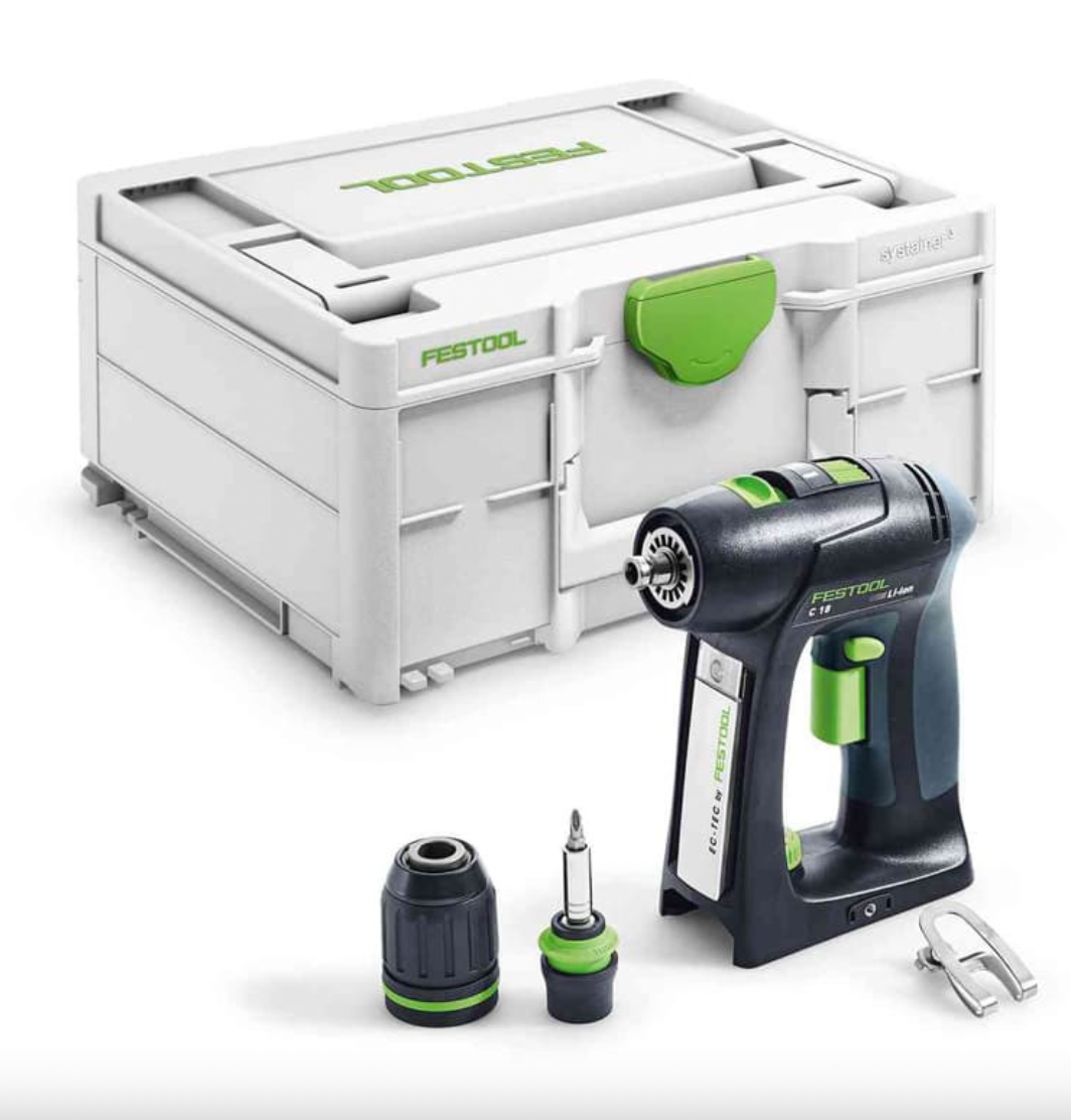 Trapano avvitatore 18V Ø13 mm (Solo) in valigetta C 18-Basic - FESTOOL 576434