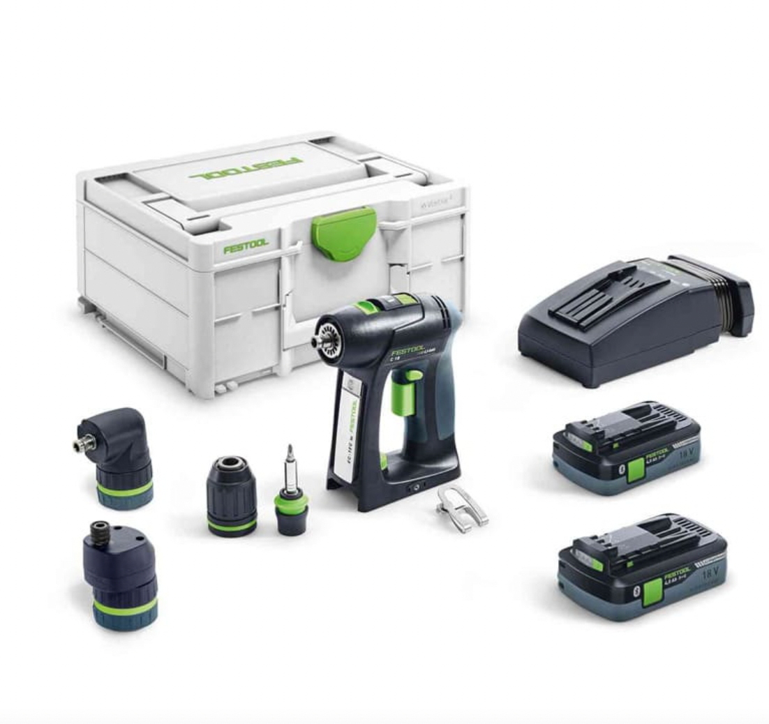 Trapano avvitatore a batteria C 18 HPC 4.0 I-Set (2x4,0 Ah) - FESTOOL 576992